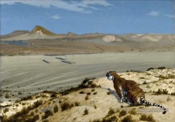 Jean Léon Gérôme œuvres - Tigre sur le Watch2 Orientalisme Grec Arabe Jean Léon Gérôme